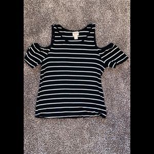 B&W striped crop top